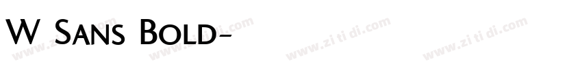 W Sans Bold字体转换 W Sans Bold字体转换